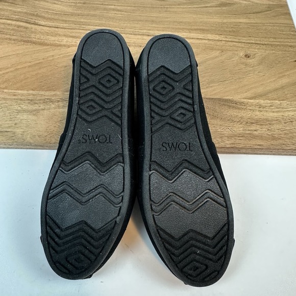 New NWOB Mens TOMS Alpargata Rover Slip On Black Fabric Loafers Shoes Size 7.5 M main image 7
